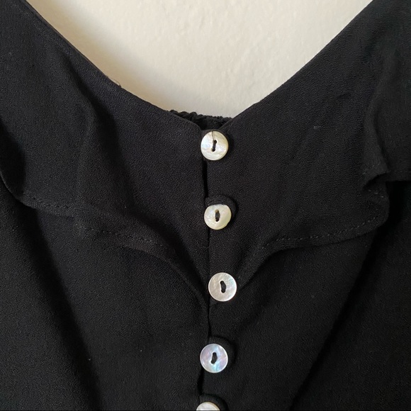 [ Sold ] Black Boho Button-up Maxi Dress by Forever 21, Large - Picture 4 of 8